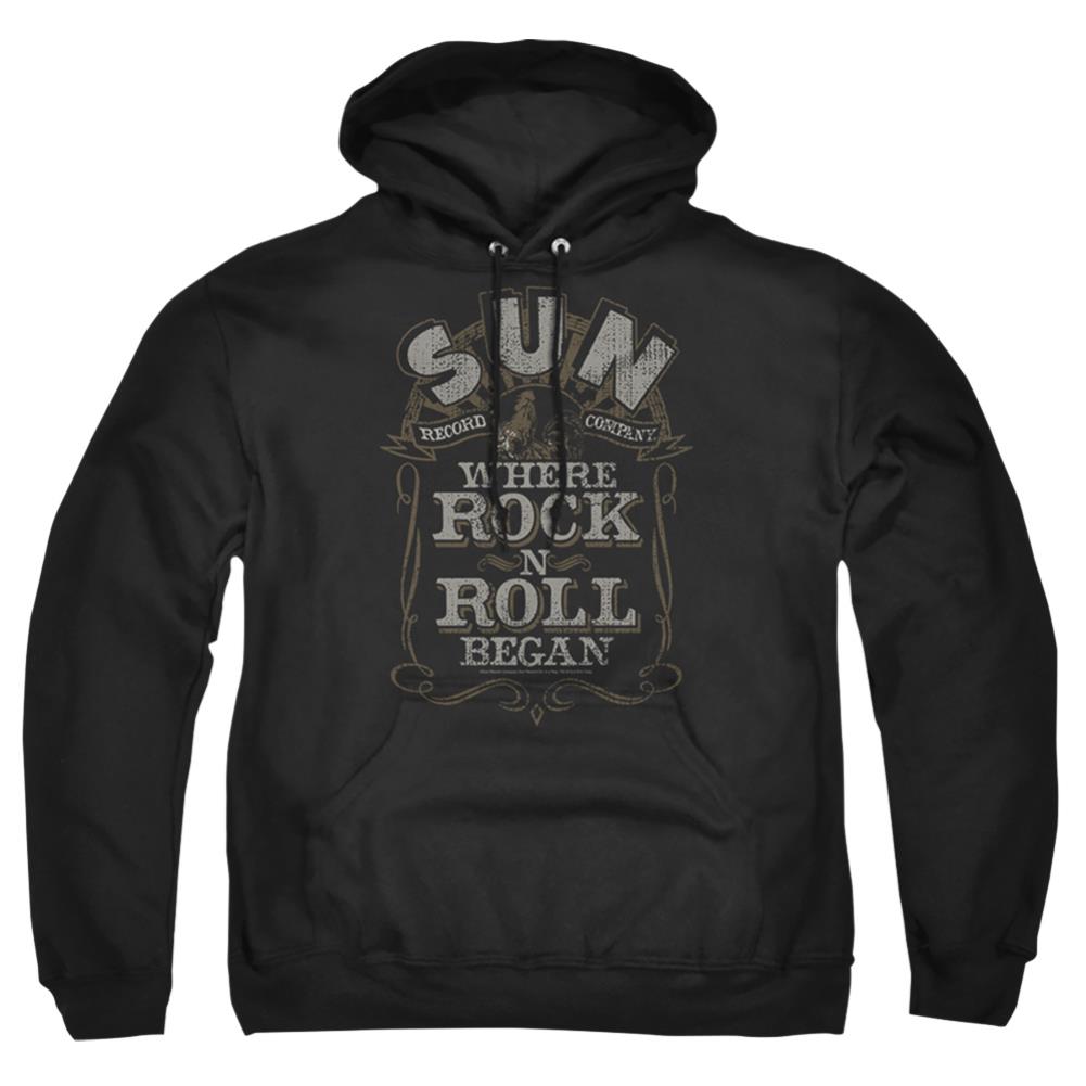 Sun Records Where Rock Began Men's Pull-Over 75 25 Poly Hoodie