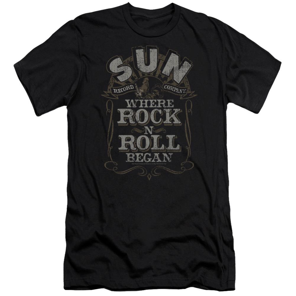 Sun Records Where Rock Began Men's Ultra-Soft 30/1 Cotton Slim Short-Sleeve T-Shirt