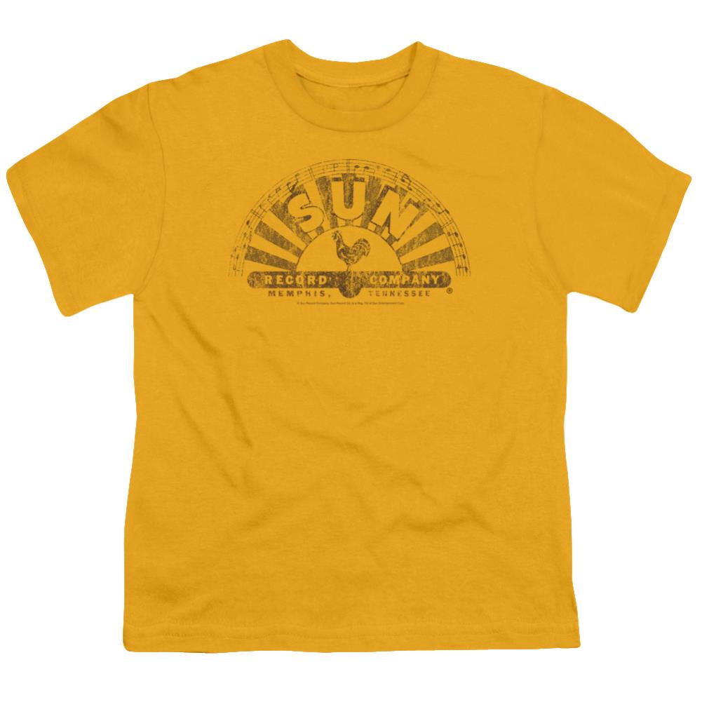 Sun Records Worn Logo Youth 18/1 100% Cotton Short-Sleeve T-Shirt