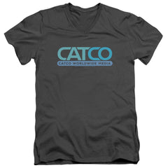 Supergirl Catco Logo Men's 30/1 Cotton Slim V-Neck T
