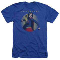 Supergirl Classic Hero Men's 30/1 Heather 60 40 Poly SS T