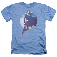 Supergirl Cloudy Circle Men's 30/1 Heather 60 40 Poly SS T