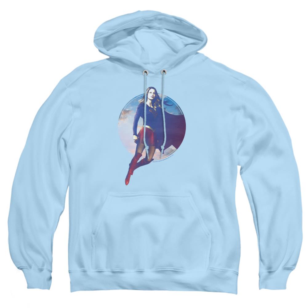 Supergirl Cloudy Circle Men's Pull-Over 75 25 Poly Hoodie