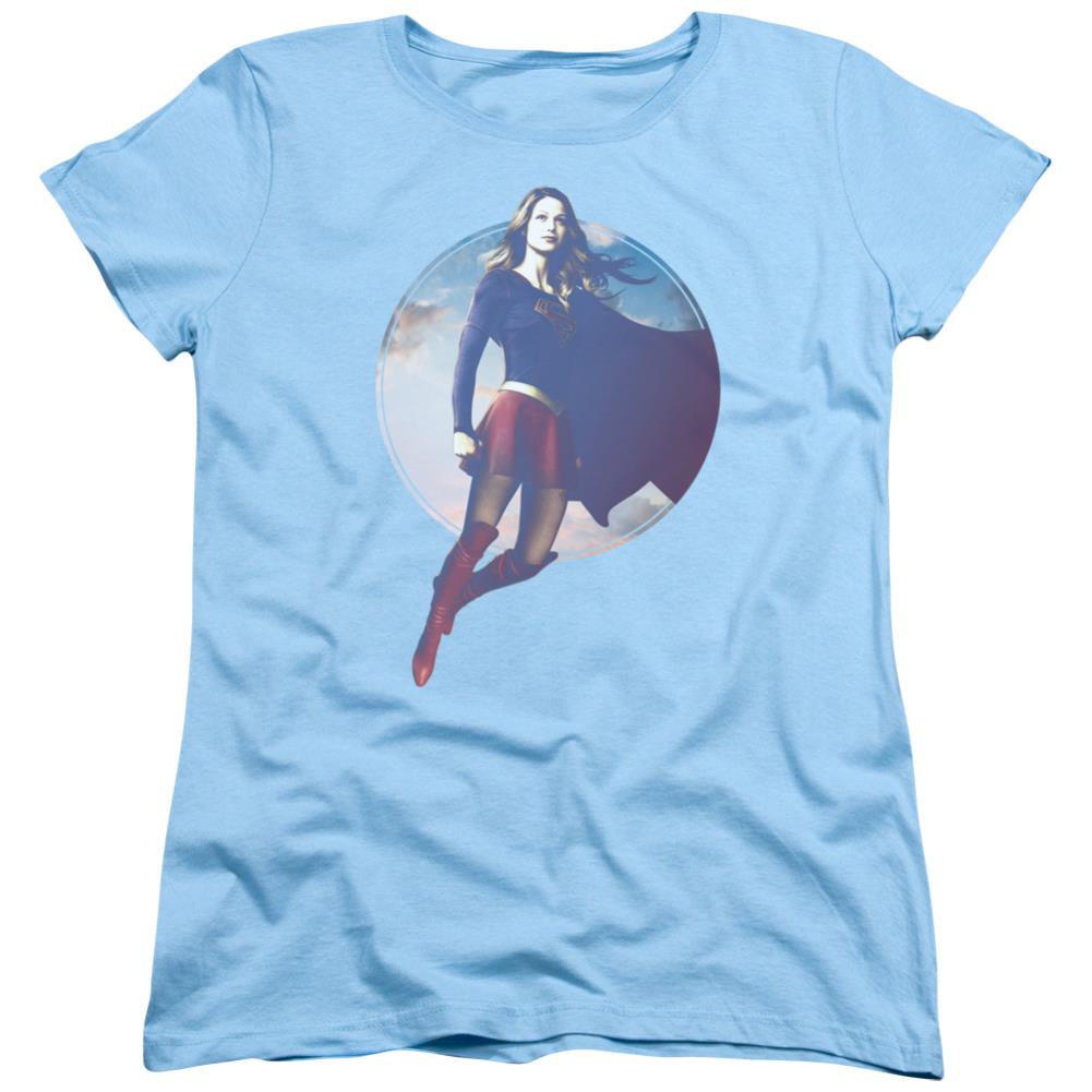 Supergirl Cloudy Circle Women's 18/1 Cotton SS T