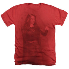 Supergirl Girl Of Steel Men's 30/1 Cotton Poly SS Heather T