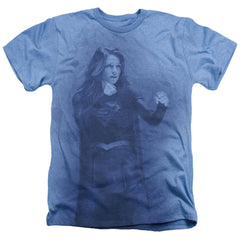 Supergirl Girl Of Steel Men's 30/1 Cotton Poly SS Heather T