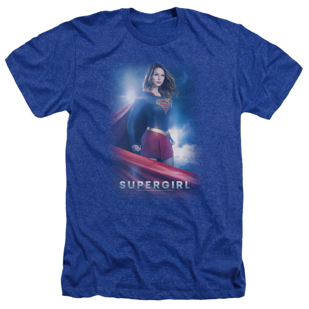 Supergirl Kara Zor El Men's 30/1 Heather 60 40 Poly SS T