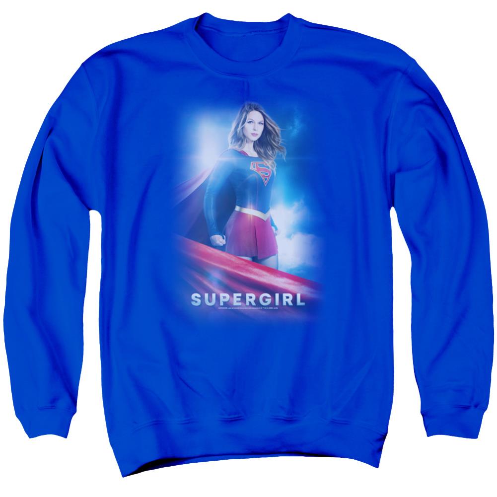 Supergirl Kara Zor El Men's Crewneck 50 50 Poly LS T