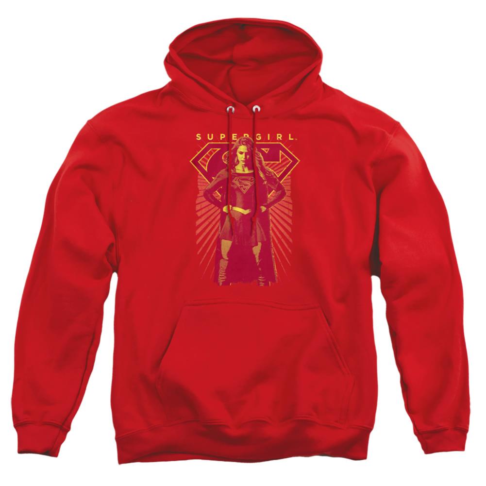 Supergirl Ready Set Men's Pull-Over 75 25 Poly Hoodie