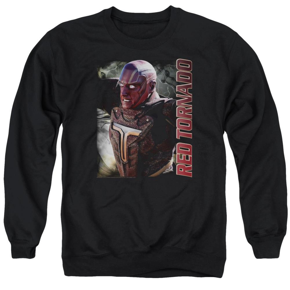 Supergirl Red Tornado Men's Crewneck 50 50 Poly LS T