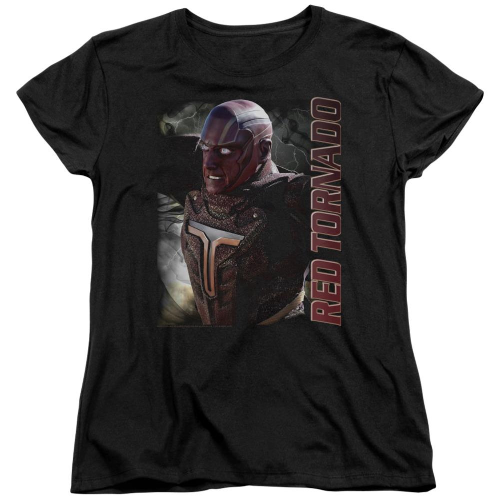 Supergirl Red Tornado Women's 18/1 Cotton SS T