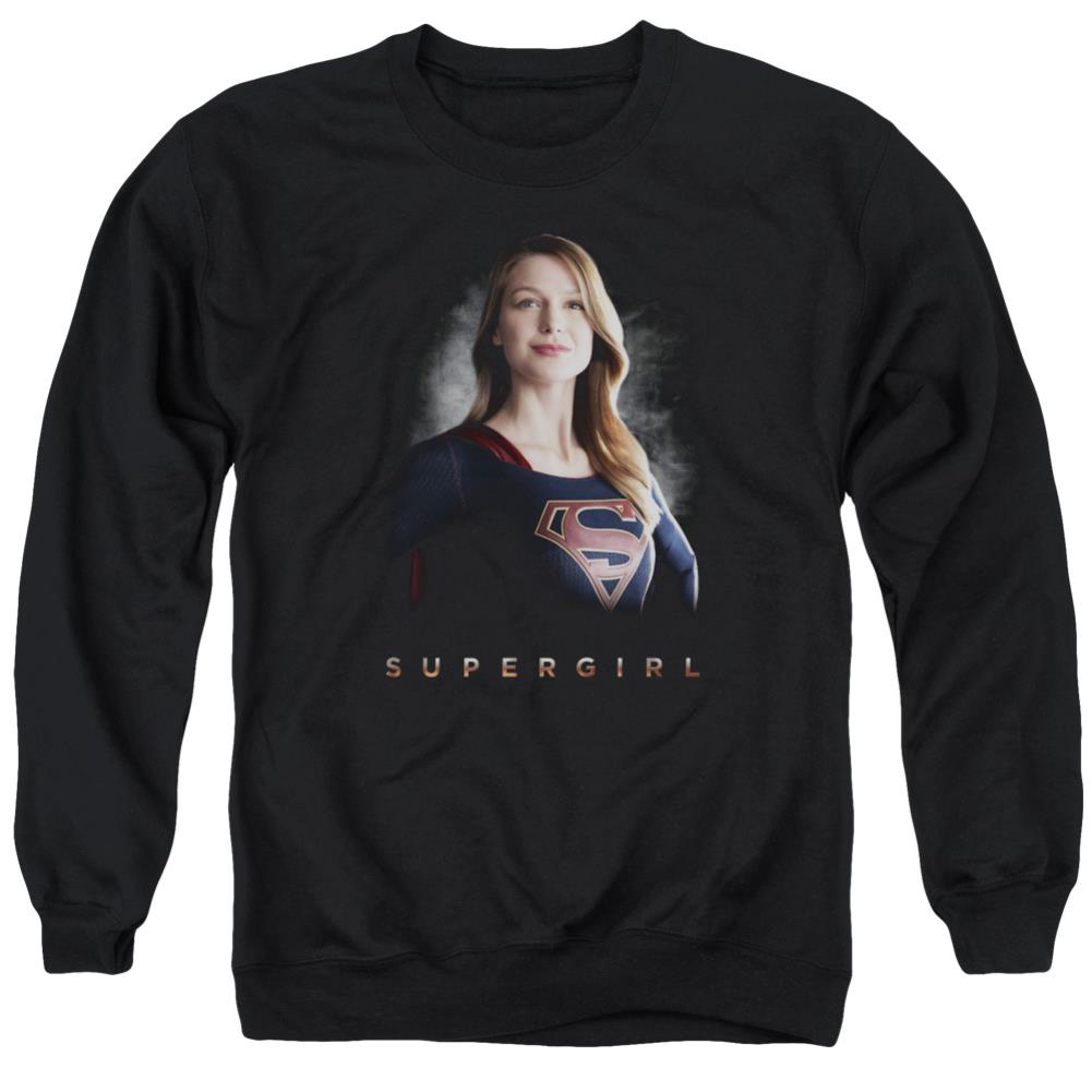 Supergirl Stand Tall Men's Crewneck 50 50 Poly LS T