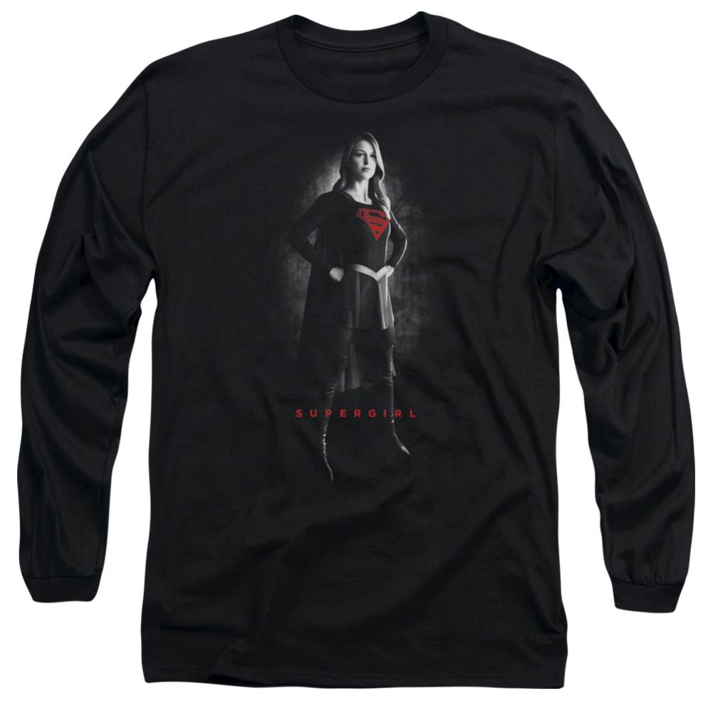 Supergirl Supergirl Noir Men's 18/1 Cotton LS T