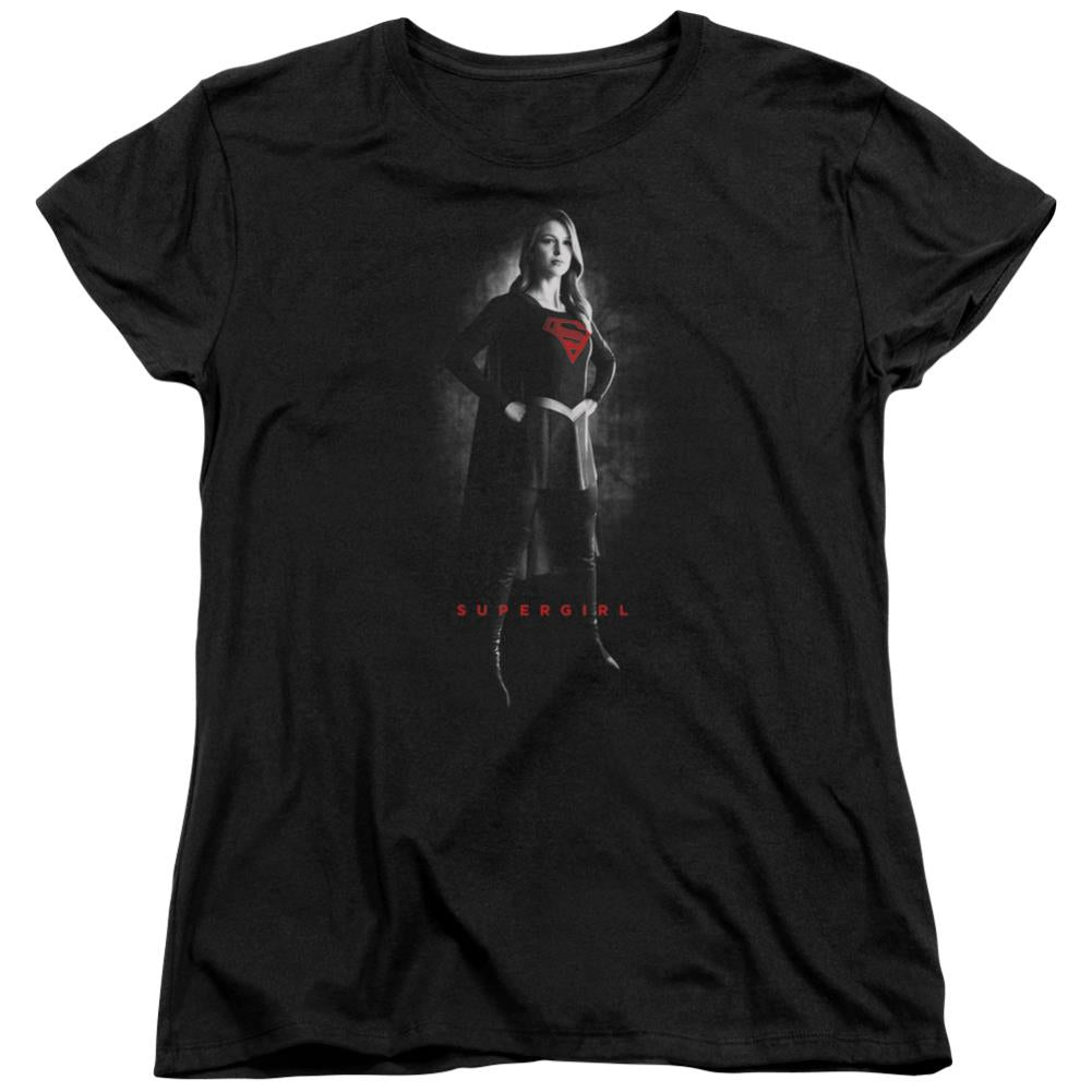 Supergirl Supergirl Noir Women's 18/1 Cotton SS T