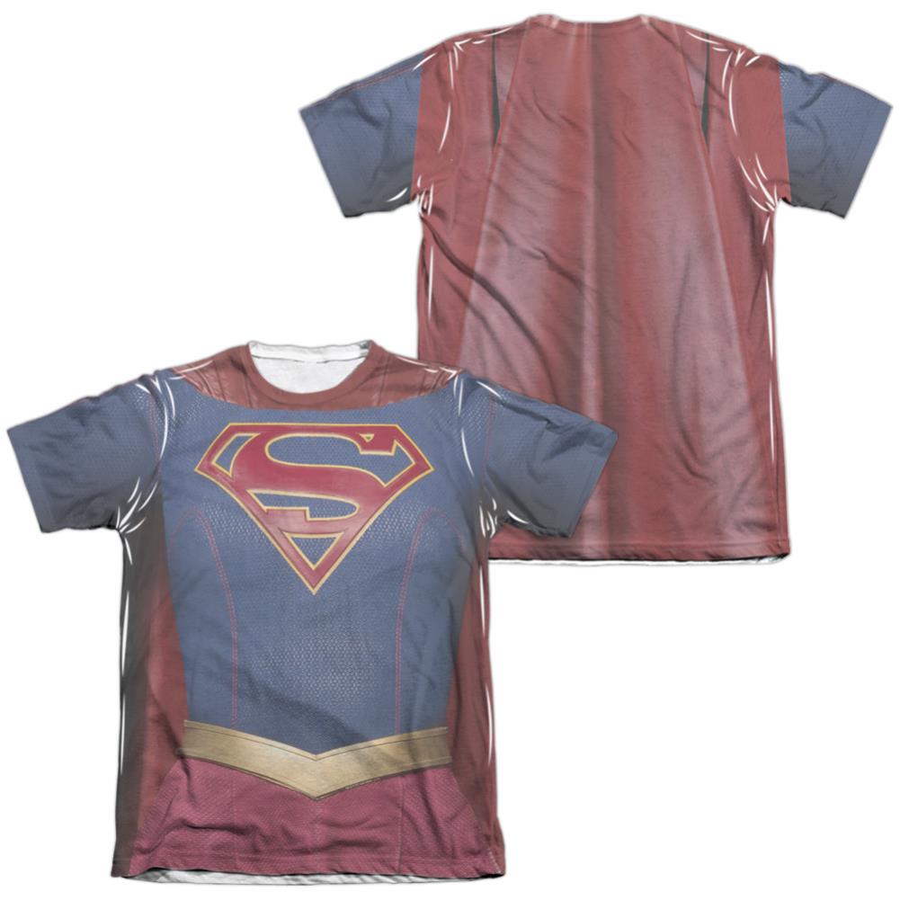 Supergirl Supergirl Uniform (Front/Back Print) Men's Regular Fit Poly Cotton SS T