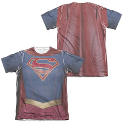 Supergirl Supergirl Uniform (Front/Back Print) Men's Regular Fit Poly Cotton SS T