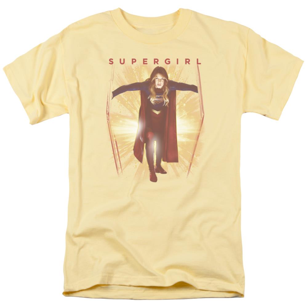 Supergirl Through The Door Men's 18/1 Cotton SS T