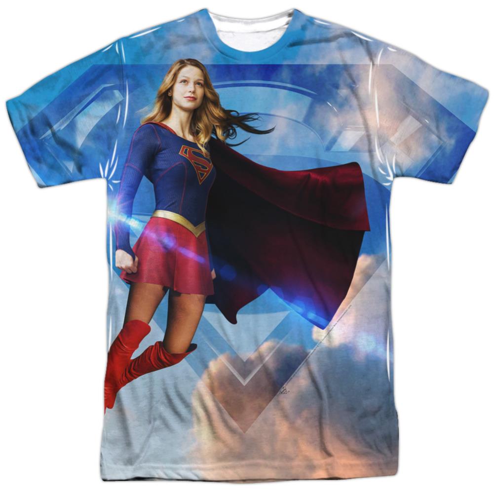 Supergirl Up In The Sky Men's Regular Fit Polyester SS T