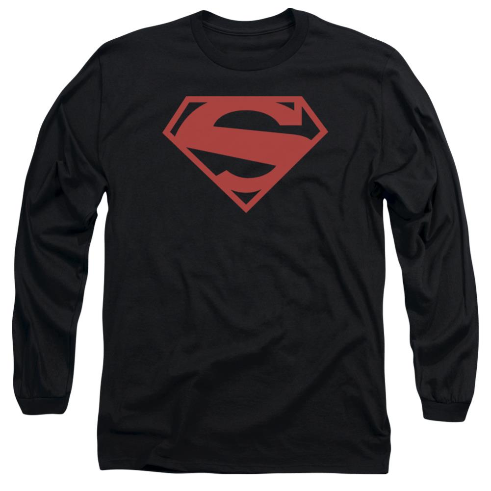 Superman 52 Red Block Men's 18/1 Cotton LS T