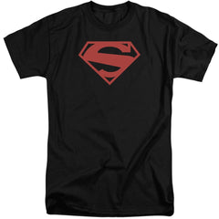 Superman 52 Red Block Men's 18/1 Tall Cotton SS T