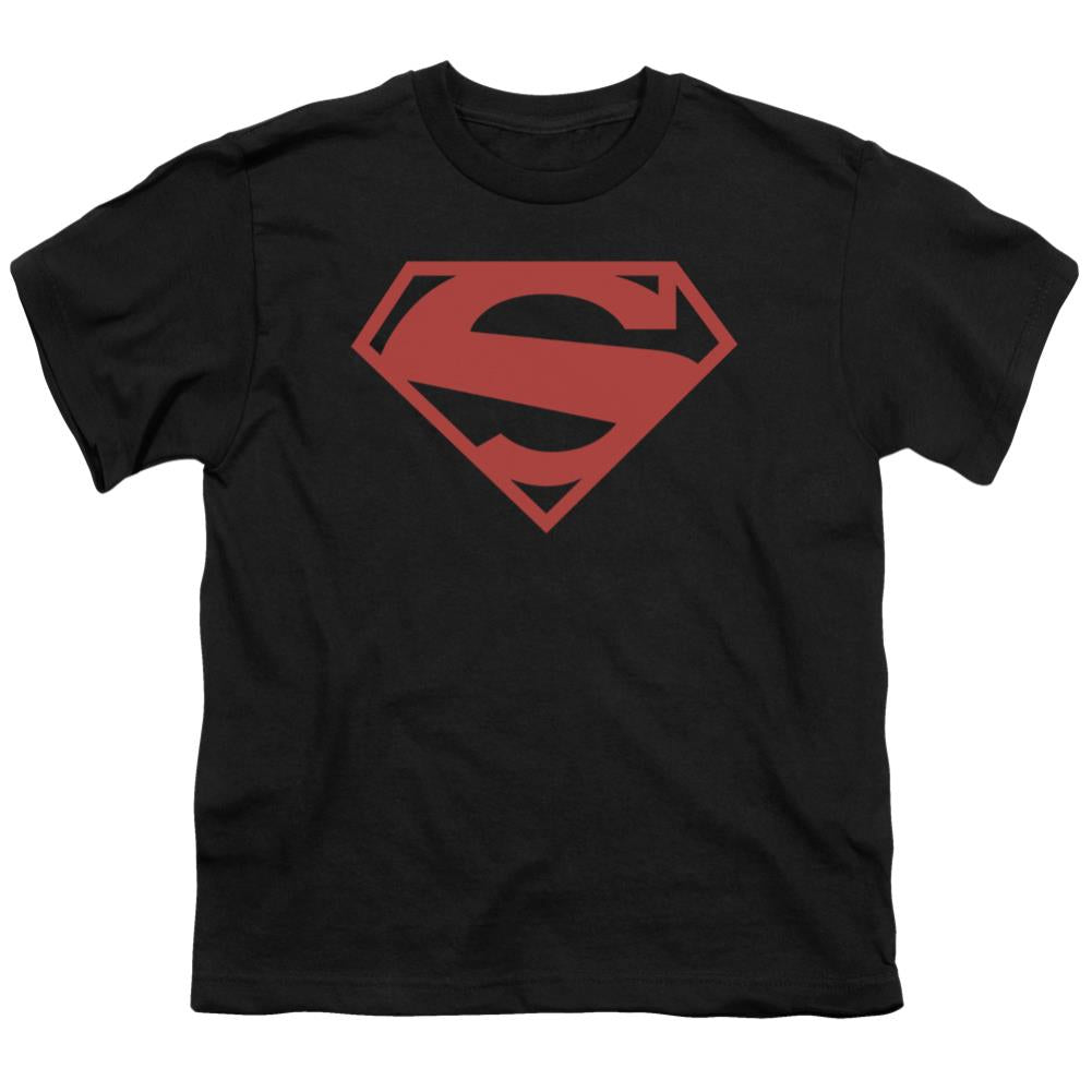 Superman 52 Red Block Youth 18/1 100% Cotton SS T