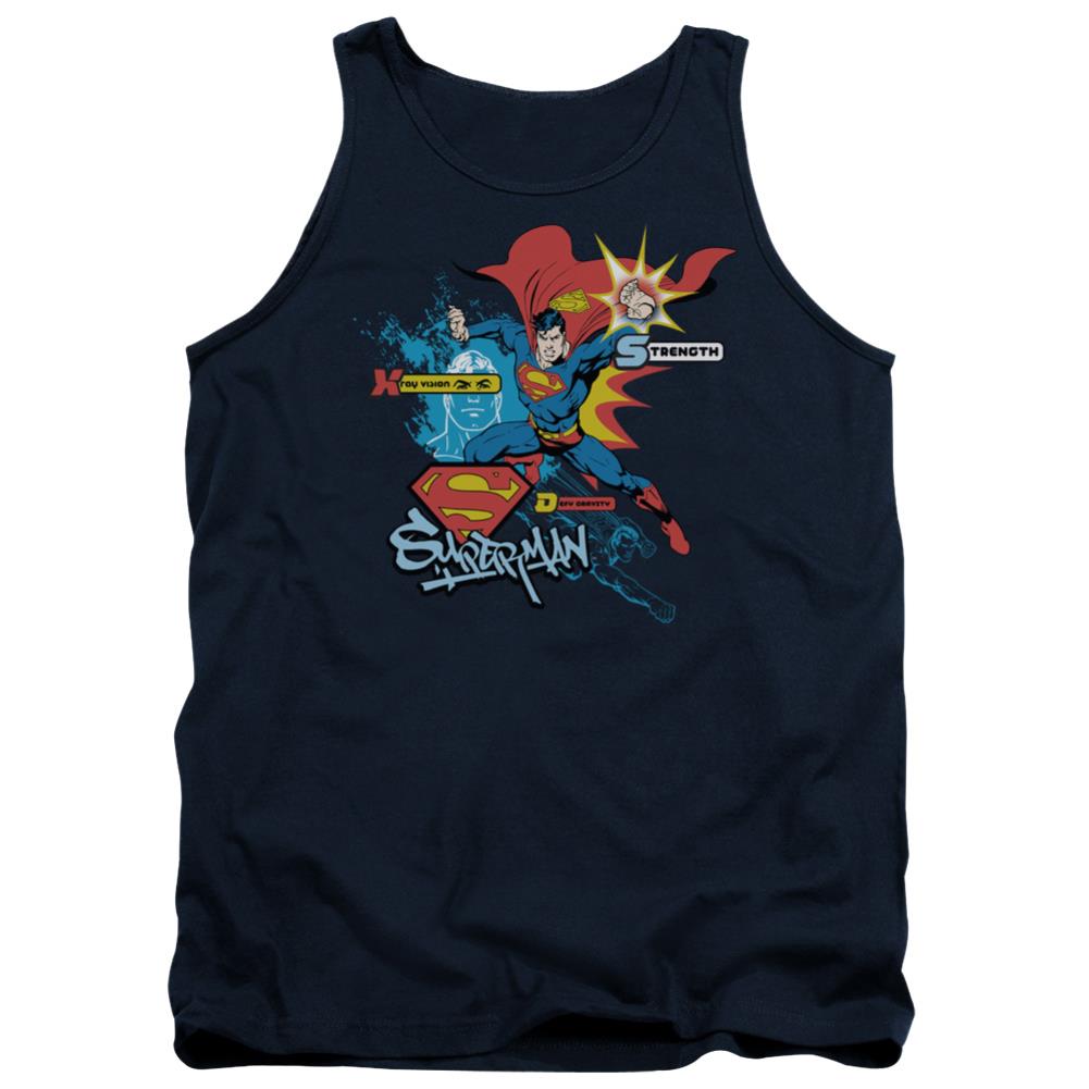Superman Abilities Men's 18/1 Cotton Tank Top