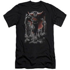 Superman Above The Clouds Men's Ultra-Soft 30/1 Cotton Slim SS T