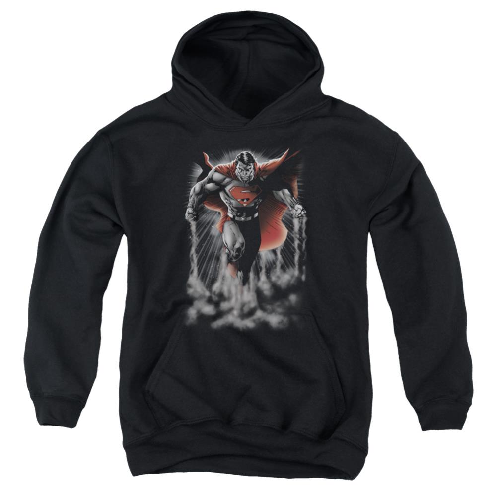 Superman Above The Clouds Youth Cotton Poly Pull-Over Hoodie