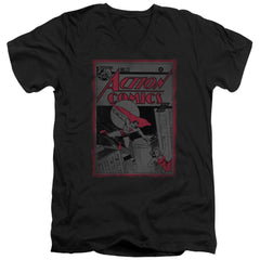 Superman Action Comics 23 Men's 30/1 Cotton Slim V-Neck T