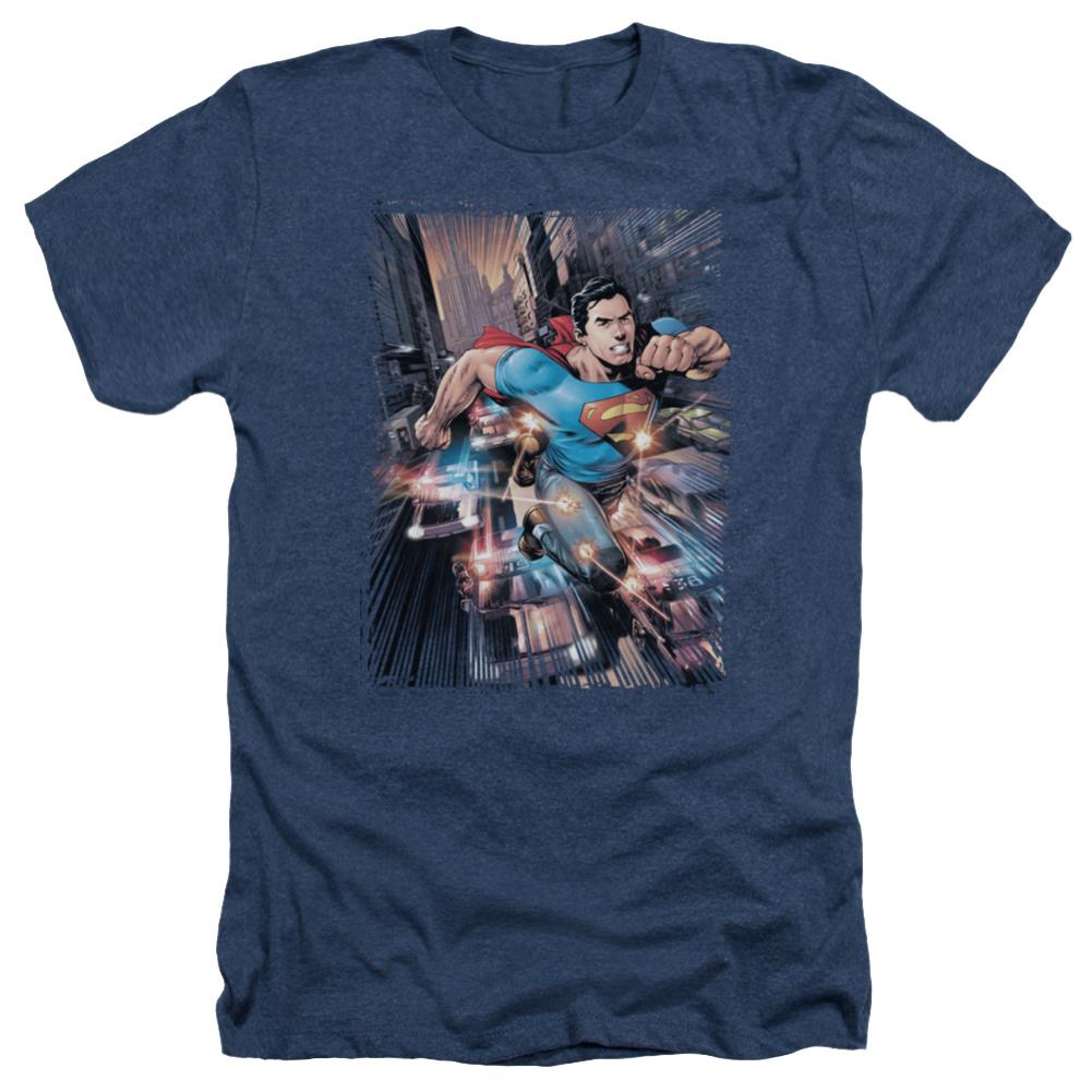 Superman Action Comics #1 Men's 30/1 Heather 60 40 Poly SS T