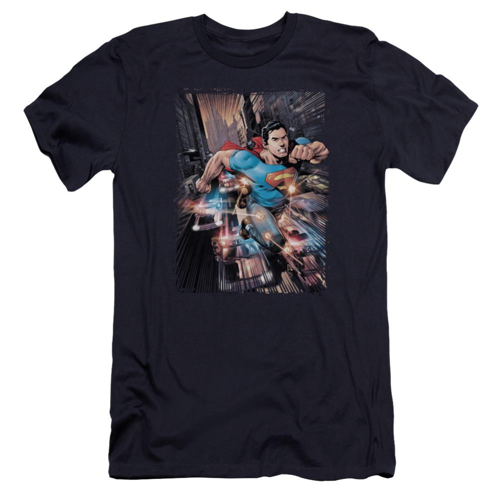 Superman Action Comics #1 Men's Ultra-Soft 30/1 Cotton Slim SS T