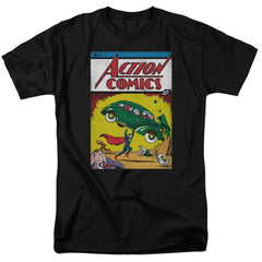 Superman Action No. 1 Men's 18/1 Cotton SS T