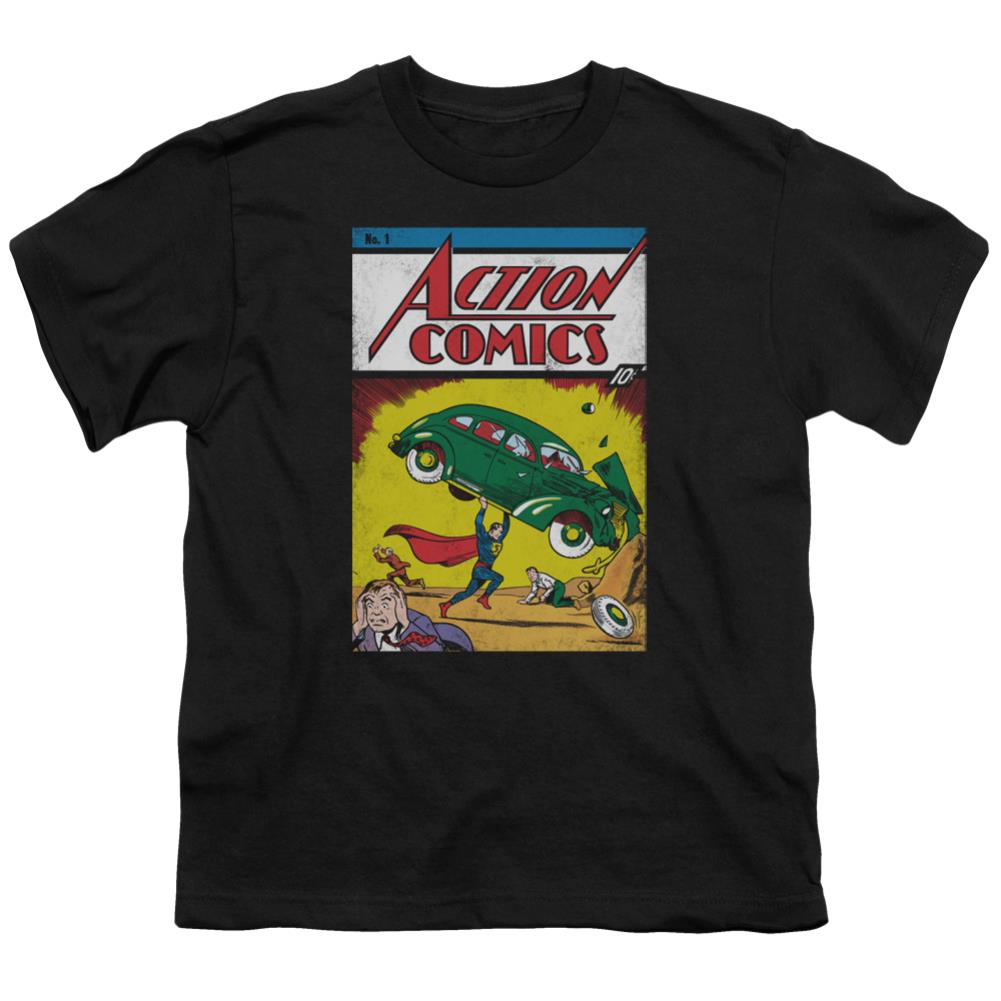 Superman Action No. 1 Youth 18/1 100% Cotton SS T