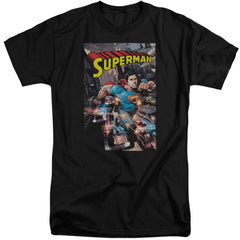 Superman Action One Men's 18/1 Tall Cotton SS T