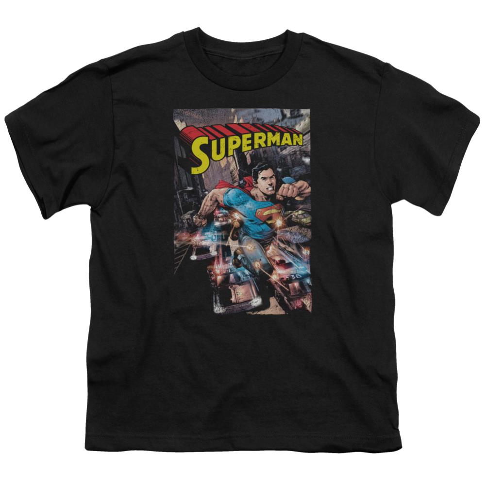 Superman Action One Youth 18/1 100% Cotton SS T