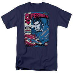 Superman Action Packed Men's 18/1 Cotton SS T