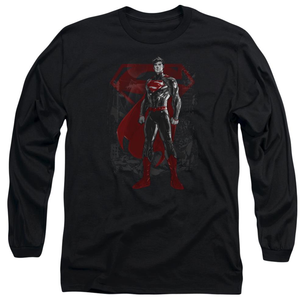 Superman Aftermath Men's 18/1 Cotton LS T
