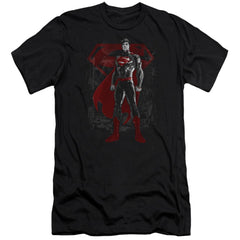 Superman Aftermath Men's Ultra-Soft 30/1 Cotton Slim SS T