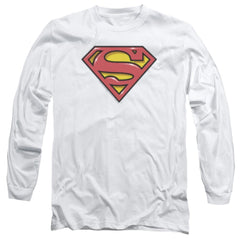 Superman Airbrush Shield Men's 18/1 Cotton LS T