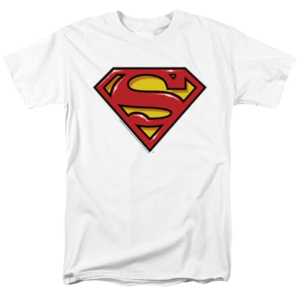 Superman Airbrush Shield Men's 18/1 Cotton SS T