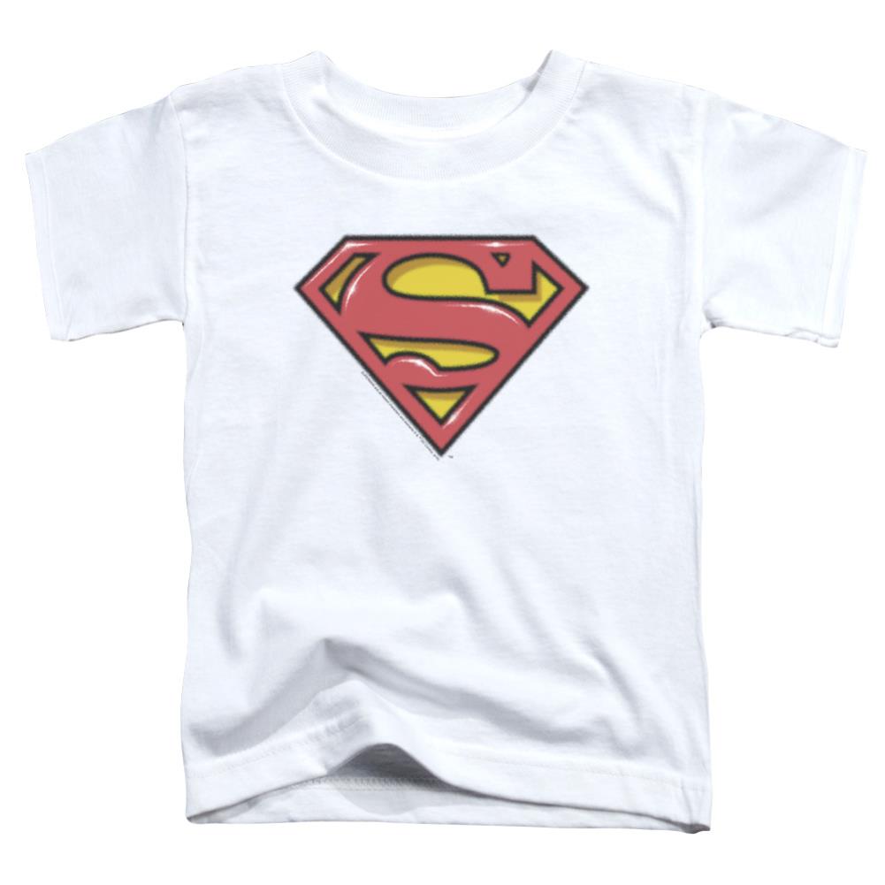Superman Airbrush Shield Toddler 18/1 Cotton SS T