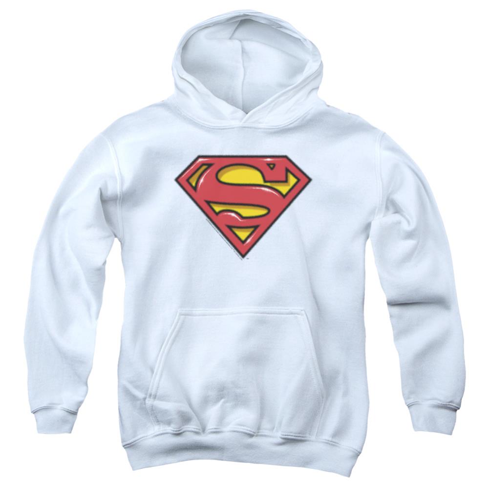 Superman Airbrush Shield Youth Cotton Poly Pull-Over Hoodie