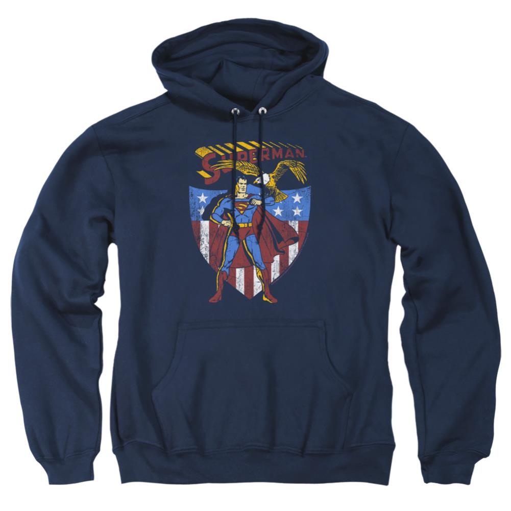 Superman All American Men's Pull-Over 75 25 Poly Hoodie