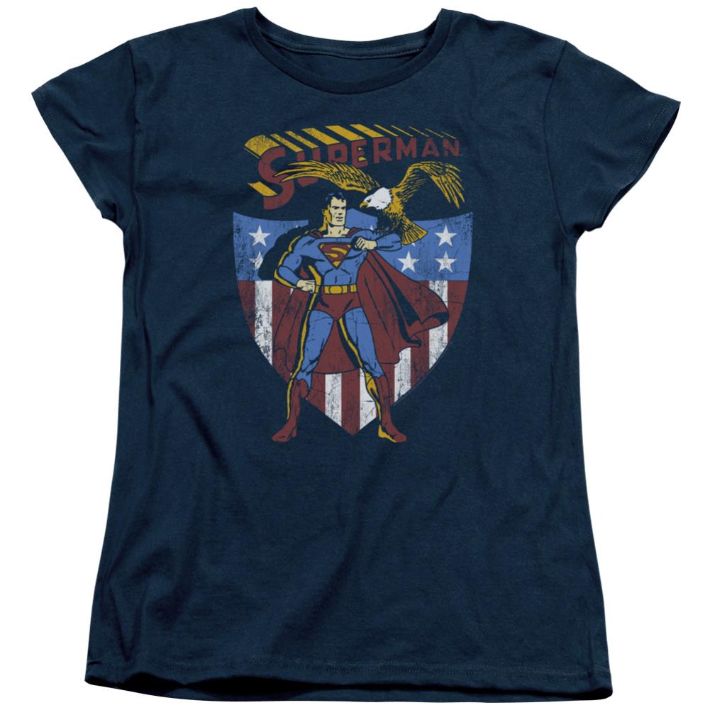 Superman All American Women's 18/1 Cotton SS T