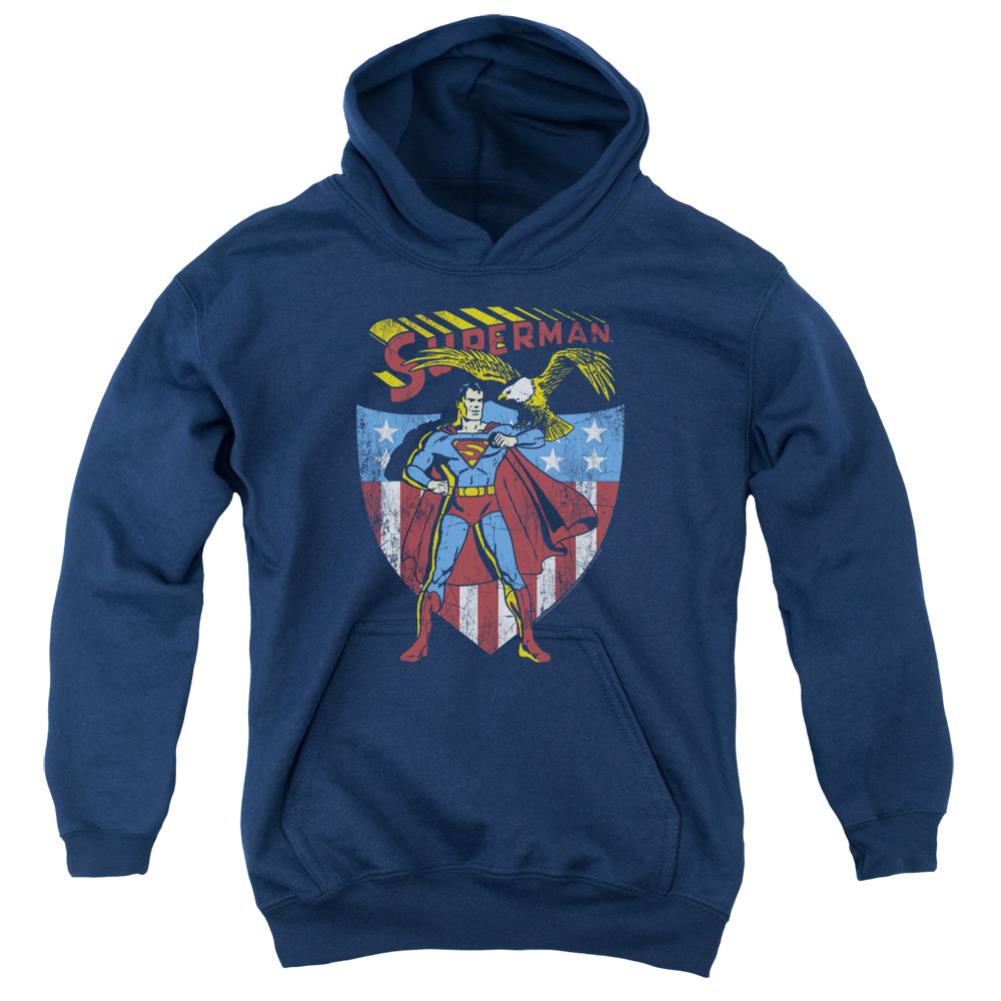 Superman All American Youth Cotton Poly Pull-Over Hoodie