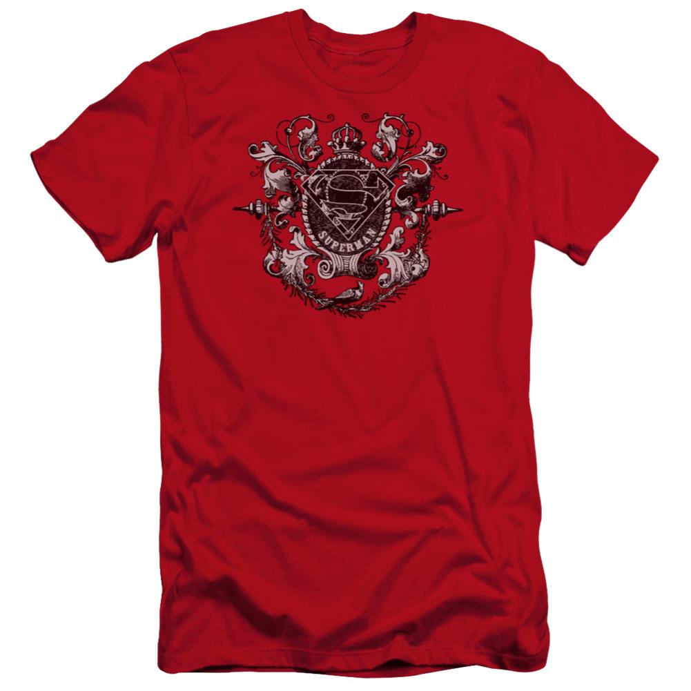 Superman All Hail Superman Men's Ultra-Soft 30/1 Cotton Slim SS T