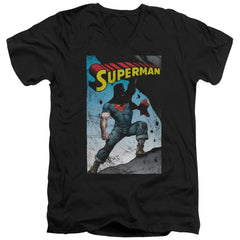 Superman Alternate Men's 30/1 Cotton Slim V-Neck T