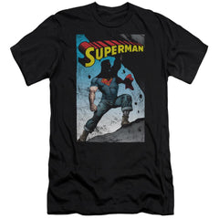 Superman Alternate Men's Ultra-Soft 30/1 Cotton Slim SS T