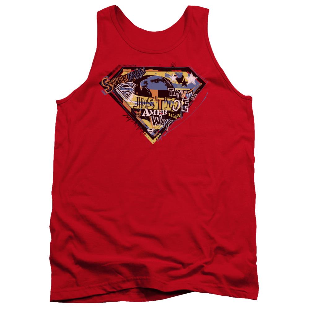 Superman American Way Men's 18/1 Cotton Tank Top