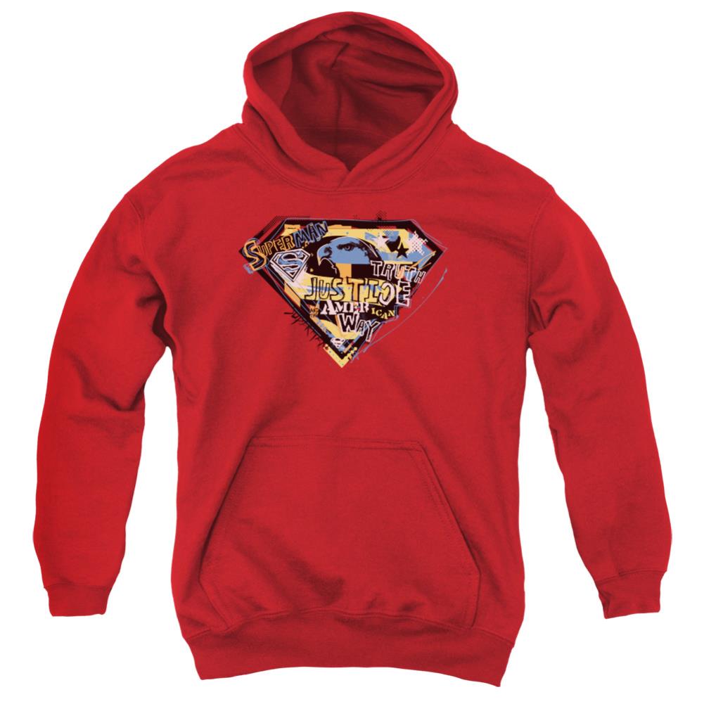 Superman American Way Youth Cotton Poly Pull-Over Hoodie
